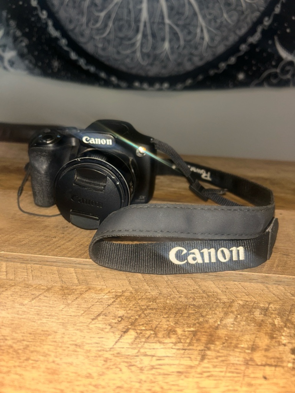 Canon Black Compact Digital Camera with Branded Neck Strap